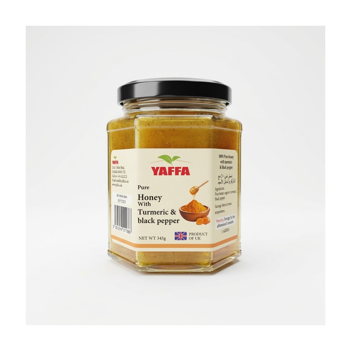 Yaffa Honey Turmeric & Black pepper (345g)